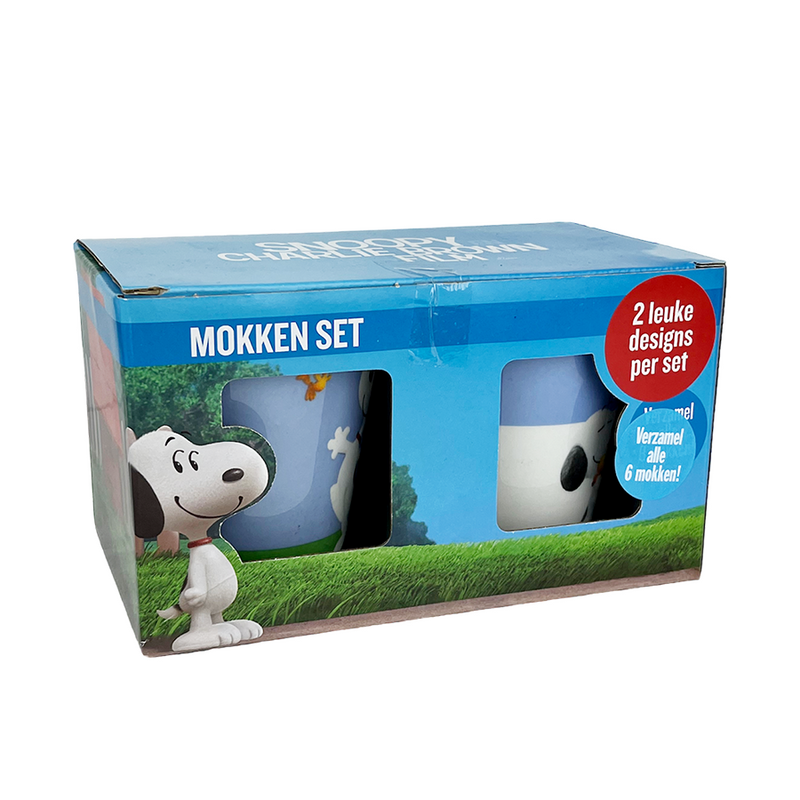 Afbeelding laden in galerijviewer, Snoopy mokkenset 250ml 2-delig