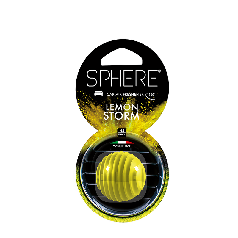 Afbeelding laden in galerijviewer, Sphere car air freshener lemon storm