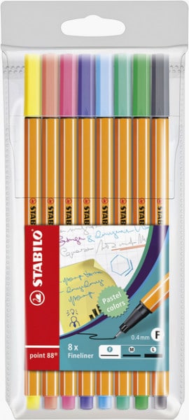 Load image into Gallery viewer, Stabilo point 88 pastel - fineliner - set met 6 stuks