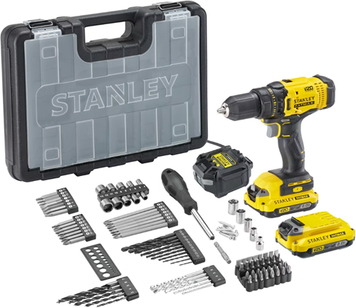 Load image into Gallery viewer, Stanley powertools stanley fatmax sfmcd700d2a-qw 20v max (18v) + 100-delige accessoireset | 2 x 2.0ah - sfmcd700d2a-qw