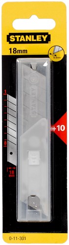 Load image into Gallery viewer, Stanley handgereedschap afbreekmesjes 18mm in dispenser - (10 stuks) - 0-11-301