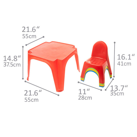 Load image into Gallery viewer, Starplay Speeltafel en Stoelen Set Junior Rood 5-delig
