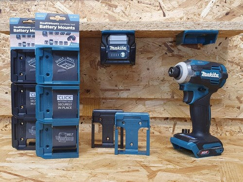 Load image into Gallery viewer, Stealthmounts batterijhouders voor makita 40v xgt | zwart | 6 stuks - bm-mk40-blk-6