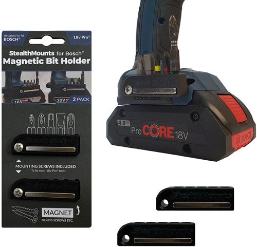 Load image into Gallery viewer, Stealthmounts bithouder voor bosch 18v | 2 stuks | zwart - bh-bo-blk-2