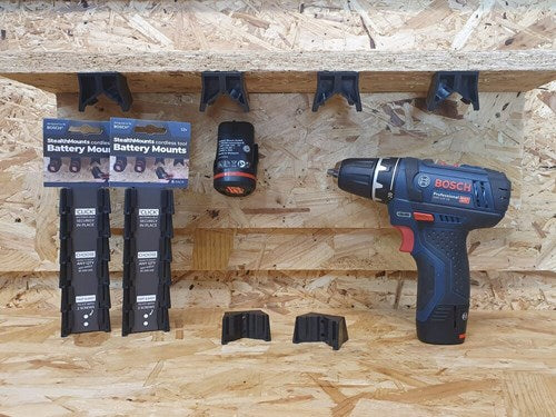 Load image into Gallery viewer, Stealthmounts bm-bo108-blk-6 accuhouder voor bosch 10.8 12v | zwart | 6-pack - bm-bo108-blk-6