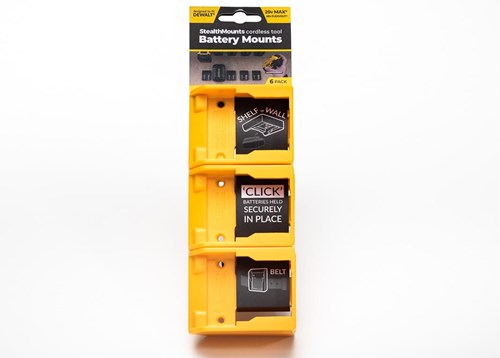 Load image into Gallery viewer, Stealthmounts bm-dw20-ylw-6 accuhouder voor dewalt xr flexvolt | geel | 6-pack - bm-dw20-ylw-6