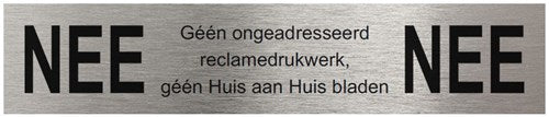 Afbeelding laden in galerijviewer, Stoer! ja nee plaatje rvs zwart - 45005510