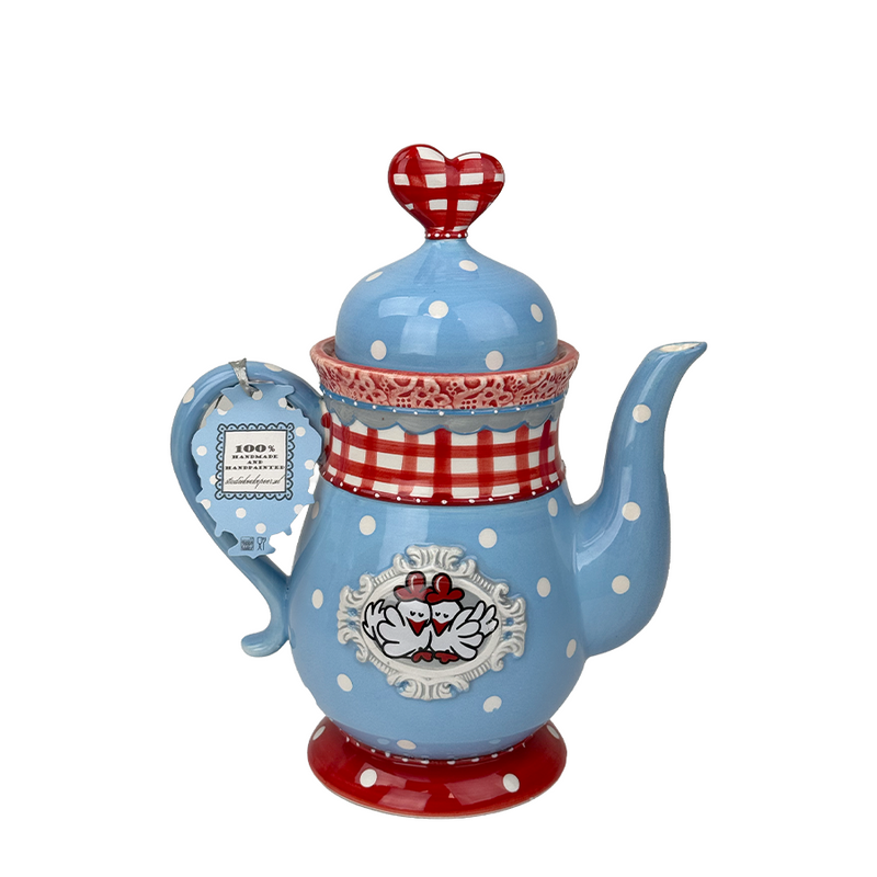 Afbeelding laden in galerijviewer, Studio koekepeer theepot 1l blauw