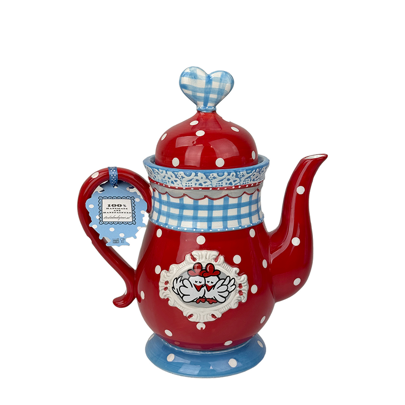 Afbeelding laden in galerijviewer, Studio koekepeer theepot 1l rood