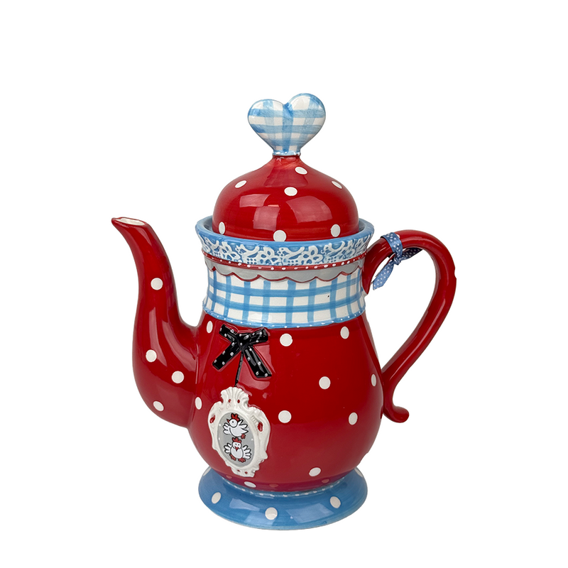 Afbeelding laden in galerijviewer, Studio koekepeer theepot 1l rood