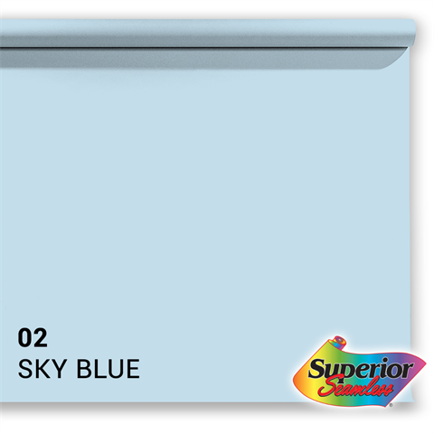 Load image into Gallery viewer, Superior achtergrondpapier 02 sky blue 1,35 x 11m