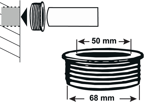 Load image into Gallery viewer, Cornat rubbernippel reductie 68mm -> 50mm - t3185016