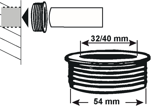 Load image into Gallery viewer, Cornat rubbernippel reductie 54mm - 32 40 - t318508