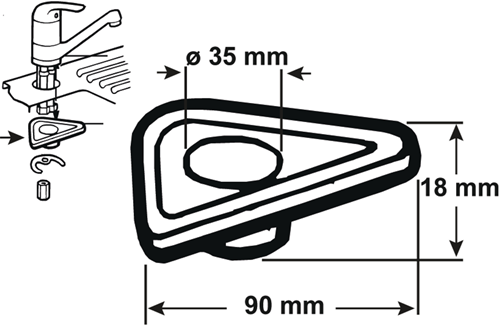 Load image into Gallery viewer, Cornat verstevigingsplaat voor kranen pvc - t351901