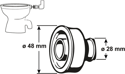 Load image into Gallery viewer, Cornat wc-manchet haaks 28 32mm 48mm - t360706