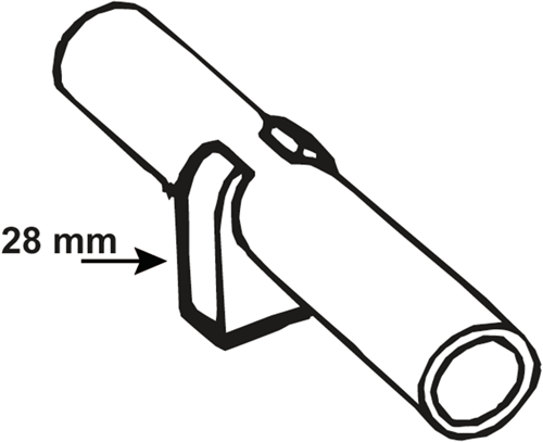 Load image into Gallery viewer, Cornat enkele clip koperbuis 28mm (2st) - t560406