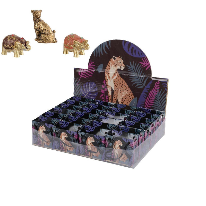 Afbeelding laden in galerijviewer, Decoris figuur dier goud in geschenktasje polyresin 4x2,7x4,5cm