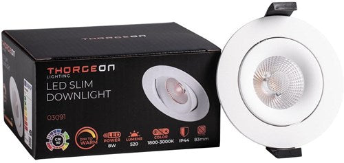 Load image into Gallery viewer, Enzo thorgeon led inbouwspot 8,2w dimtowarm 96mm rond verstelbaar wit - led4680