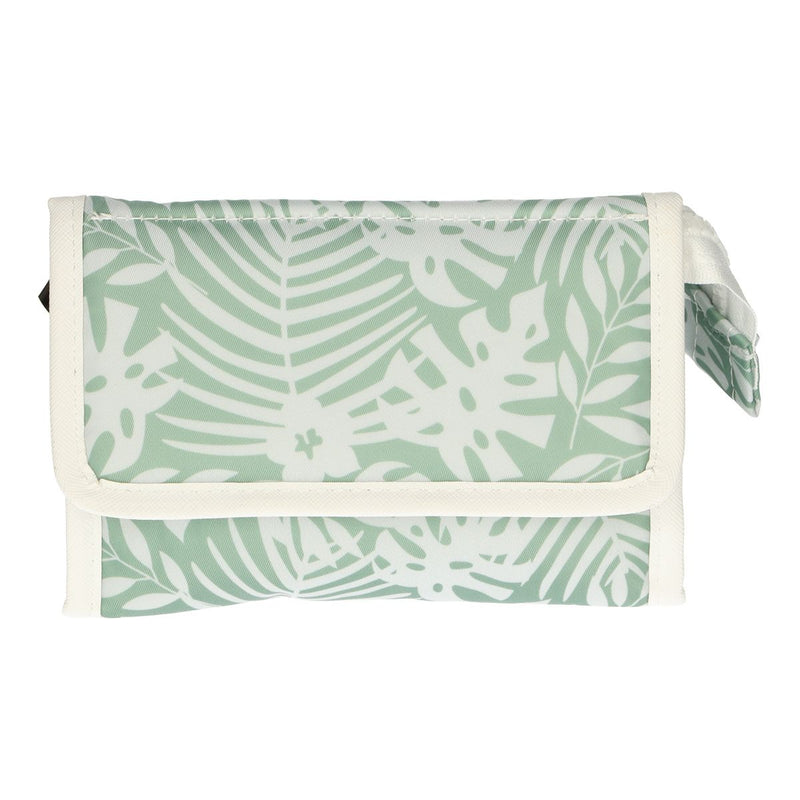 Load image into Gallery viewer, Traveller spiegeltas bladeren groen wit 16.5cm x 11cm