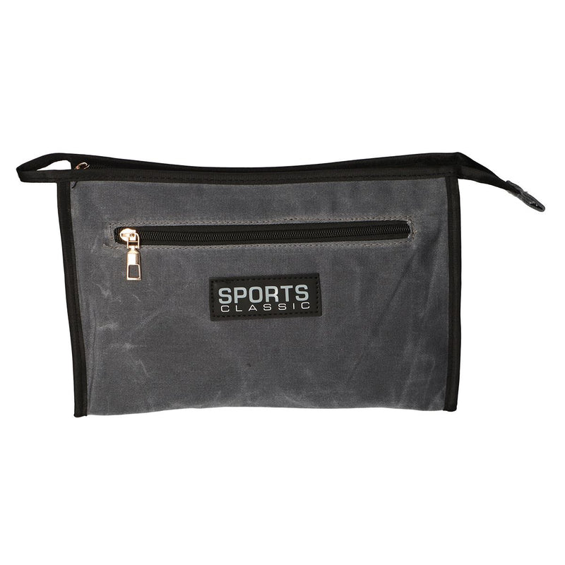 Load image into Gallery viewer, Traveller toilettas sports classic military grijs blauw 30cm x 24cm