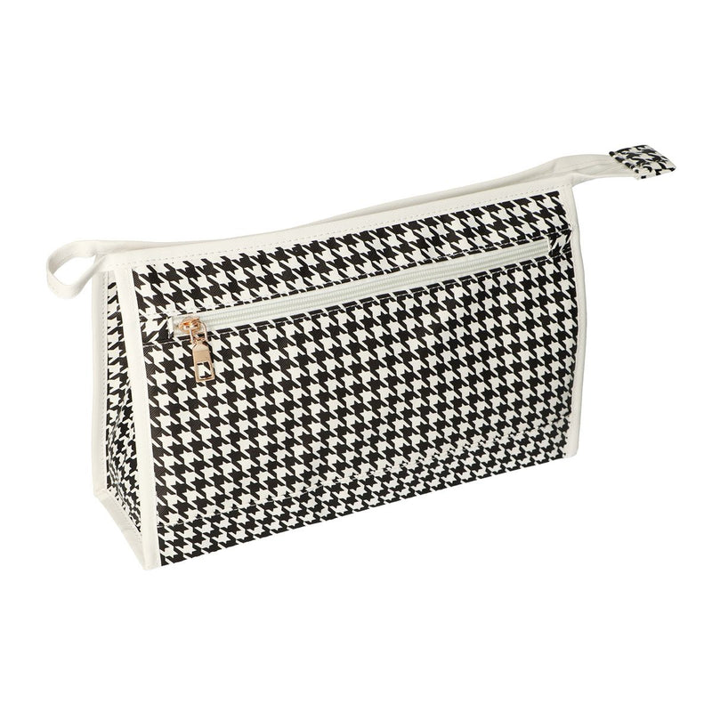 Load image into Gallery viewer, Traveller toilettas pied-de-poule 30cm x 19.5cm