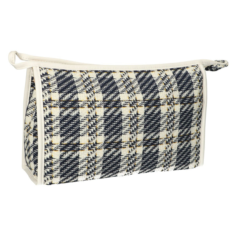 Load image into Gallery viewer, Traveller toilettas tweed ruit 26x16cm