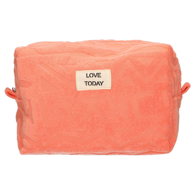 Load image into Gallery viewer, Traveller toilettas badstof sunny roze 21,5cm x 19cm