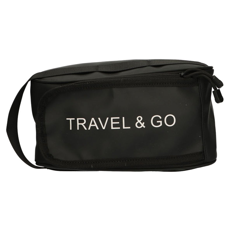 Load image into Gallery viewer, Traveller toilettas travel go zwart 15,5cm x 13,5cm