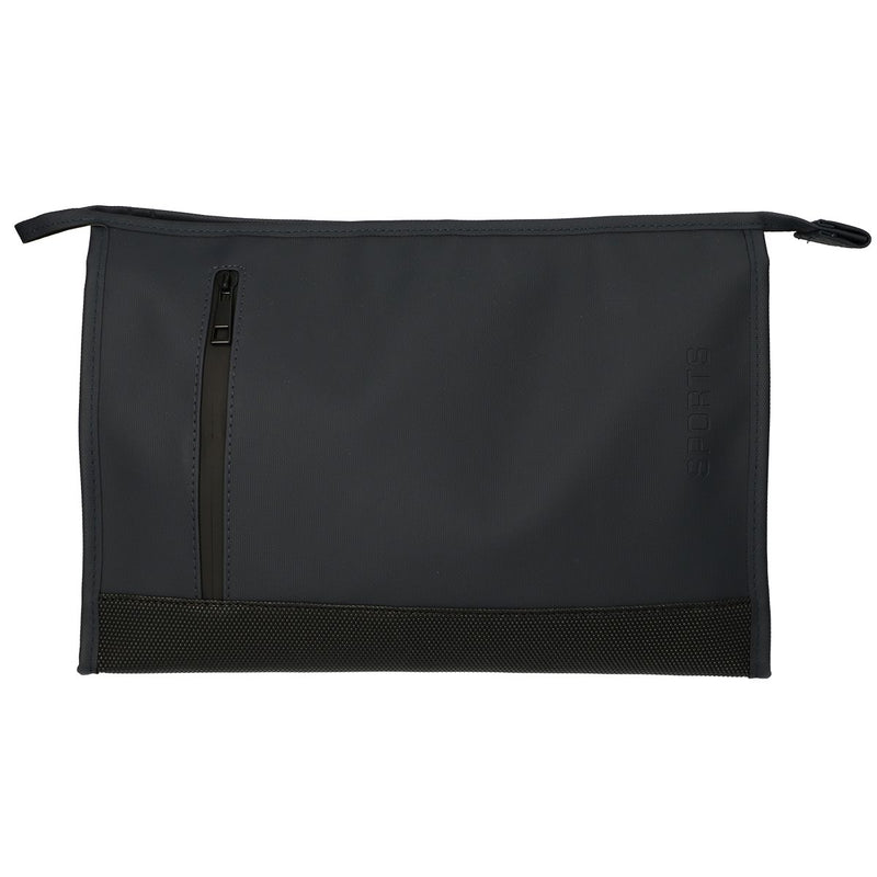 Load image into Gallery viewer, Traveller toilettas rubberen bodem donkerblauw 30cm x 19,5cm