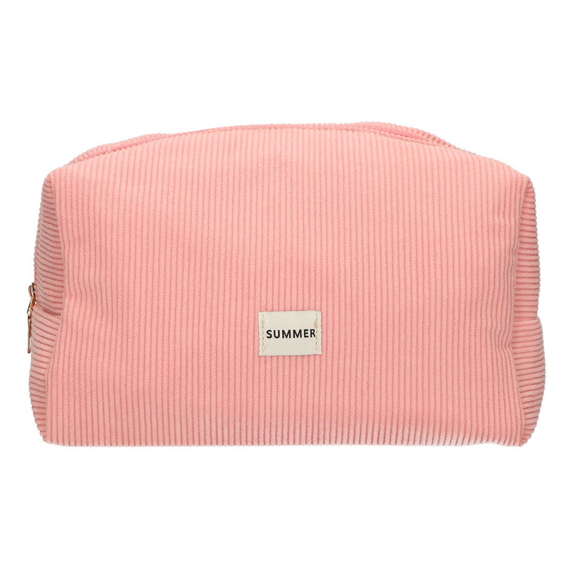 Load image into Gallery viewer, Traveller toilettas rib waterdicht roze 24,5cm x 18,5cm
