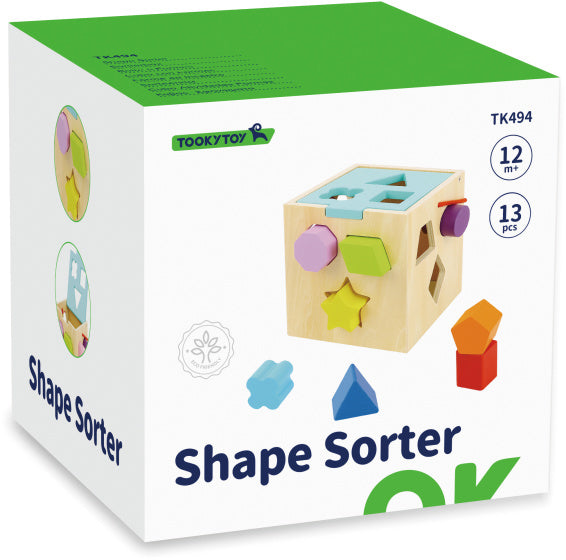 Load image into Gallery viewer, Tooky toy Houten Vormenstoof 12 maanden 13-delig