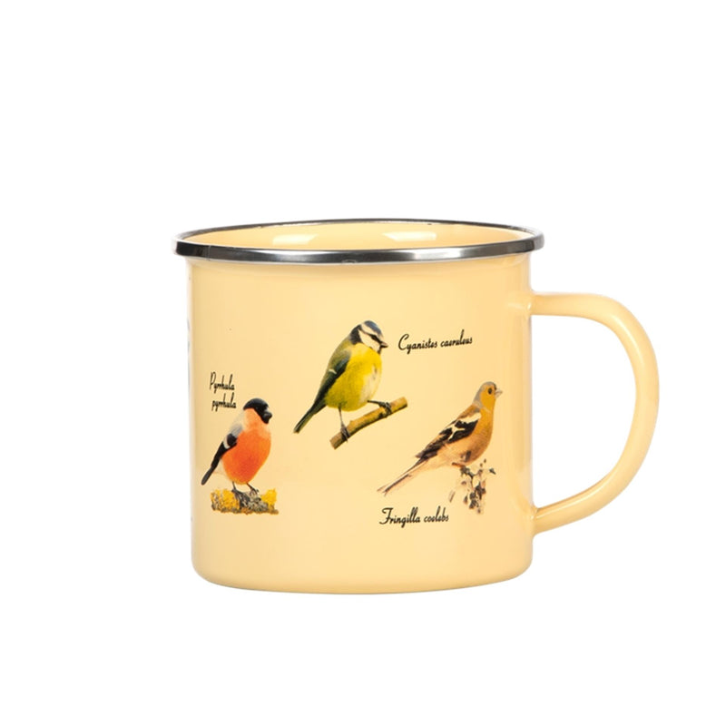 Afbeelding laden in galerijviewer, Esschert design emaille mok vogels