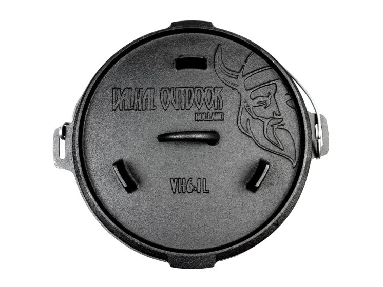 Load image into Gallery viewer, Valhal Dutch Oven Braadpan Gietijzer zonder pootjes 6,1 L