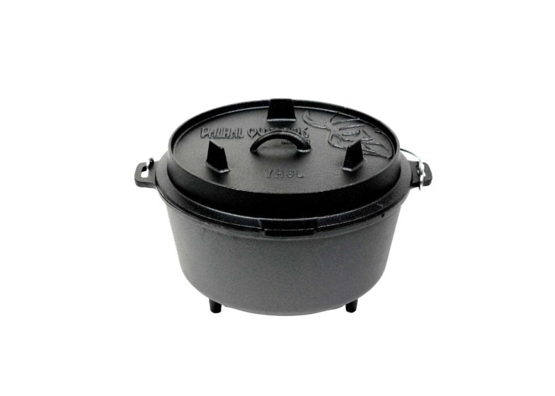 Load image into Gallery viewer, Valhal Dutch Oven Gietijzer met pootjes Outdoor 8 L