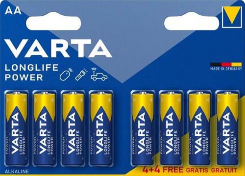 Load image into Gallery viewer, Varta high energy aa r06 4906 bl.a8 4 + 4 3015305