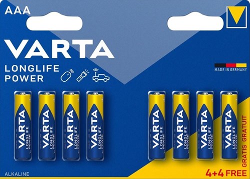Load image into Gallery viewer, Varta high energy aaa r03 4903 bl.a8 4 + 4 3015315
