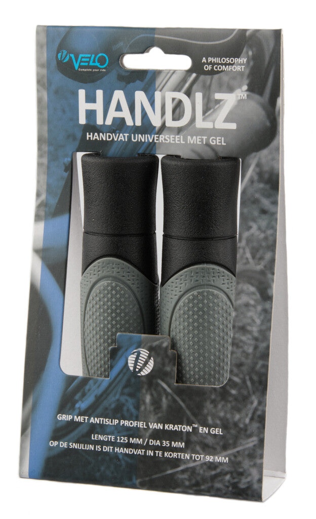 Load image into Gallery viewer, Velo handvat kraton gel 125mm, zwart grijs