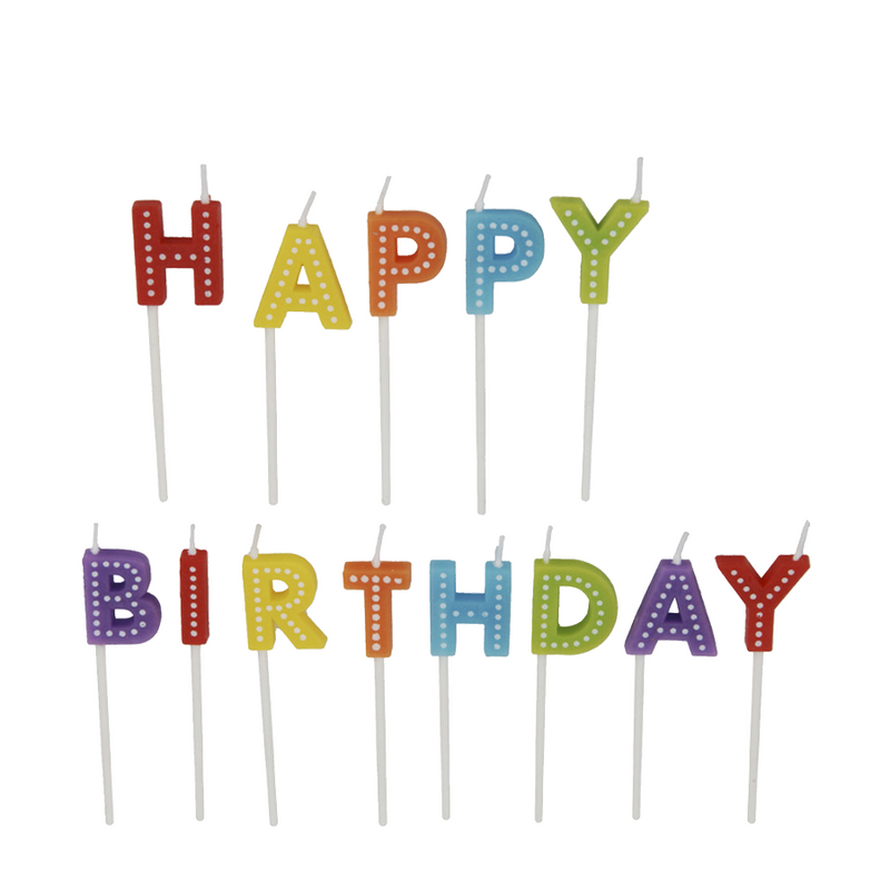 Afbeelding laden in galerijviewer, Verjaardagskaarsen happy birthday 13-delig