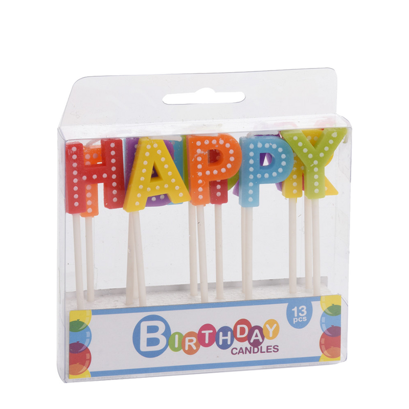 Afbeelding laden in galerijviewer, Verjaardagskaarsen happy birthday 13-delig