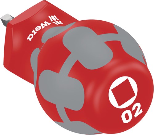 Load image into Gallery viewer, Wera 368 stubby schroevendraaier voor binnenvierkant-schroeven, # 2 x 25 mm - 05008864001