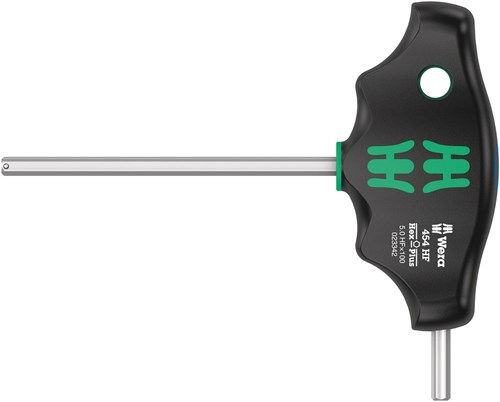 Load image into Gallery viewer, Wera 454 hf t-greep zeskant-schroevendraaier hex-plus met vasthoudfunctie, 5 x 100 mm - 05023342001