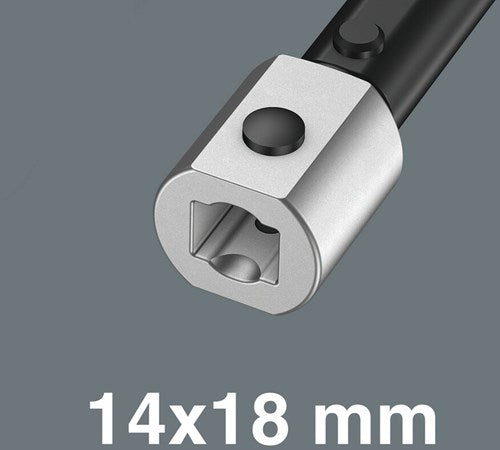 Load image into Gallery viewer, Wera 7880 joker l zelfinstellende insteek-steeksleutel voor sleutelmaat 16-19 mm, 14x18mm, 14x18 x 16-19 x 5 8-3 4 x 85.5 mm - 05020171001