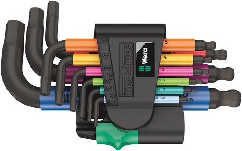 Load image into Gallery viewer, Wera 950 9 hex-plus multicolour stiftsleutelset - 05133164001