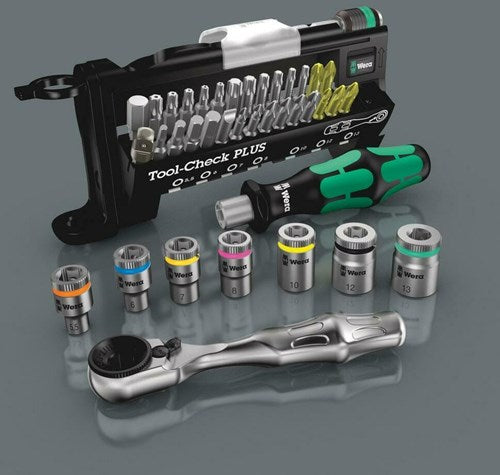 Load image into Gallery viewer, Wera bit- dopsleutelset | 39-delig | sleuf ph pzd t ratel 7 doppen | 1 stuk - 05056490001 - 05056490001