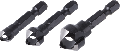 Load image into Gallery viewer, Wolfcraft - verzinkboor set - 3 verzinkboren ø 8 , 12 , 16 mm - zeskantschacht - 4375000