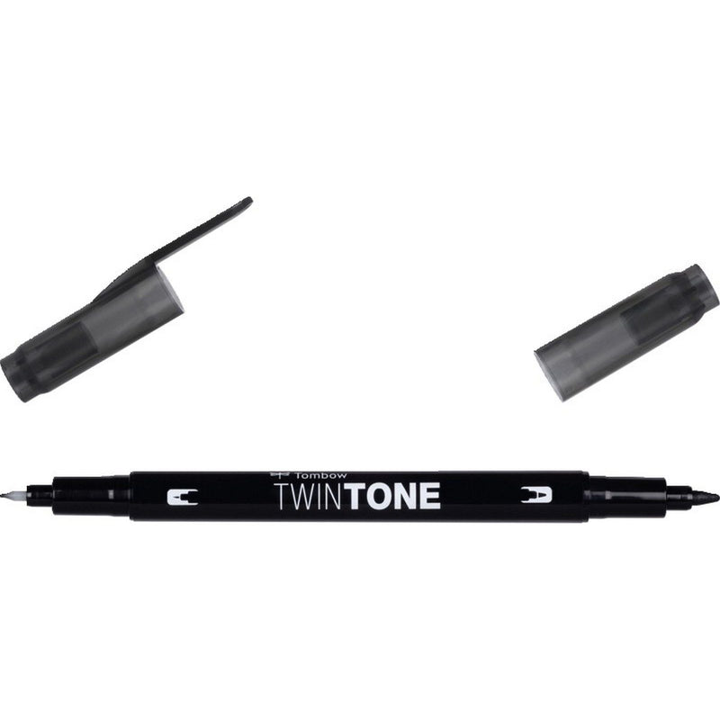 Load image into Gallery viewer, Tombow • twintone dual-tip brushpen black