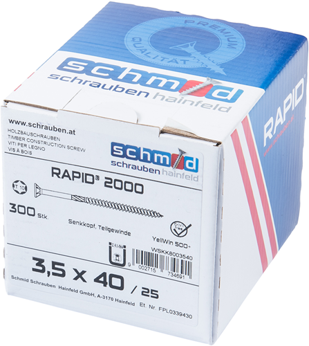 Load image into Gallery viewer, Schmid schrauben rapid2000 tx-schroef 3,5x40 300 vz - wskk8003540
