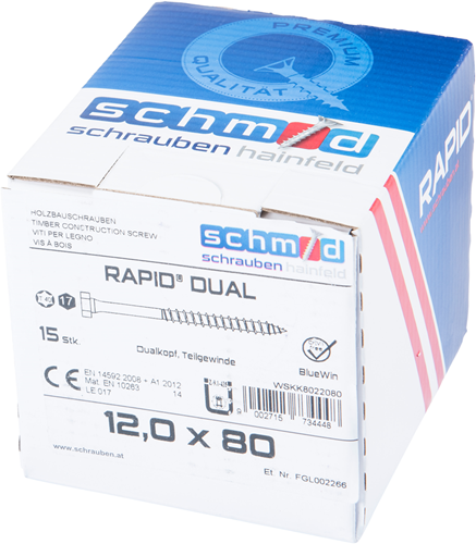 Load image into Gallery viewer, Schmid schrauben rapid-dual tx+6k 12,0x80 15 bv - wskk8022080