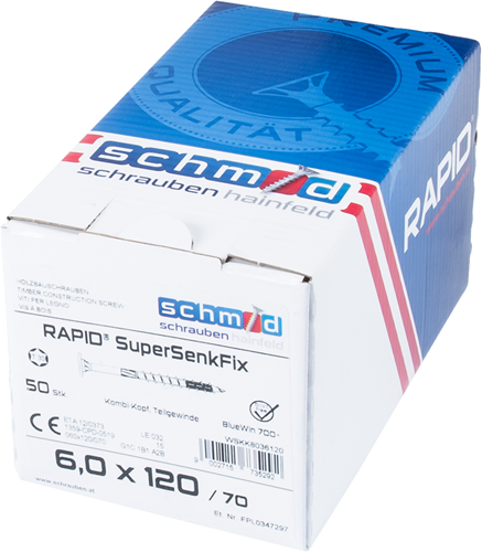 Load image into Gallery viewer, Schmid schrauben rapid-supersenkfix tx 6,0x120 50 bv - wskk8036120