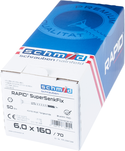 Load image into Gallery viewer, Schmid schrauben rapid-supersenkfix tx 6,0x160 50 bv - wskk8036160